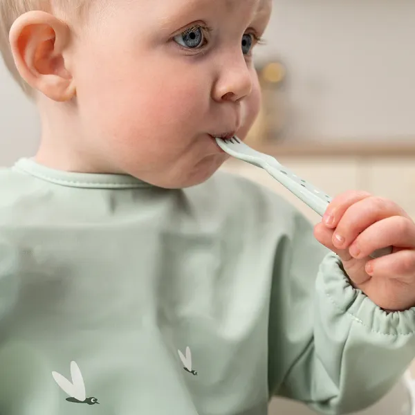 DONE BY DEER Foodie Cutlery set Happy Dots  - Green