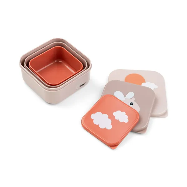 DONE BY DEER Snack Box3pcs Happy Clouds - Powder