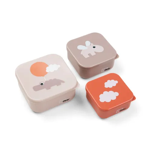 DONE BY DEER Snack Box3pcs Happy Clouds - Powder