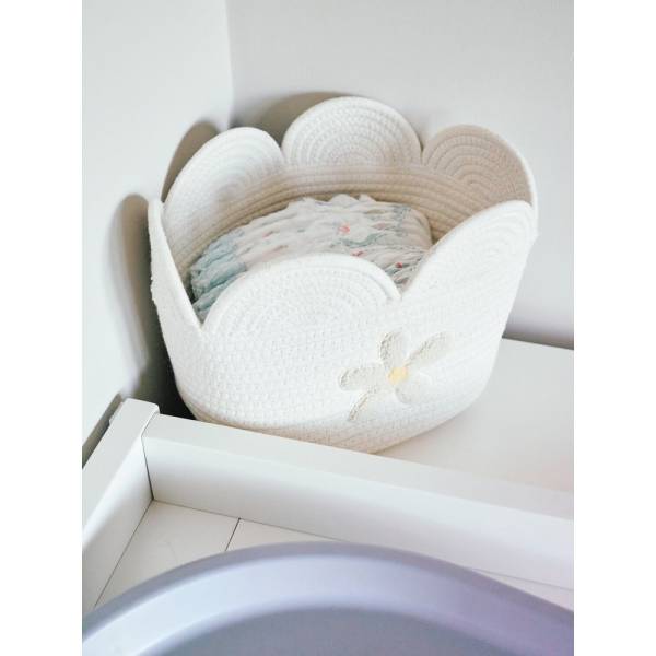 CHILDHOME Basket Flower 30x20x15 - Ecru