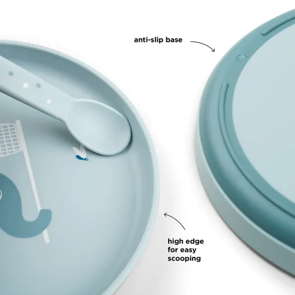 DONE BY DEER Foodie Plate Elphee - Blue