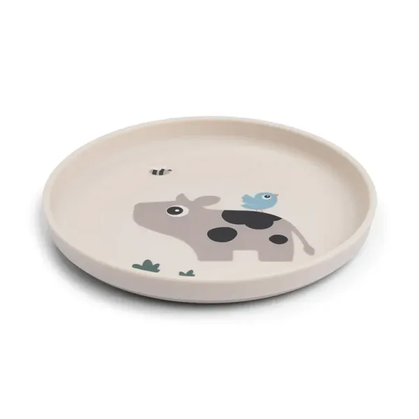 DONE BY DEER Foodie Plate Tiny Farm - Sand