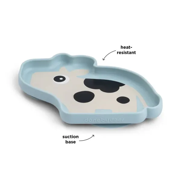 DONE BY DEER Silicone Stick&Stay Plate Dotti - Blue