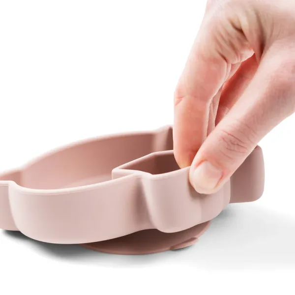 DONE BY DEER Silicone Stick&Stay Snack Plate Birdee - Powder