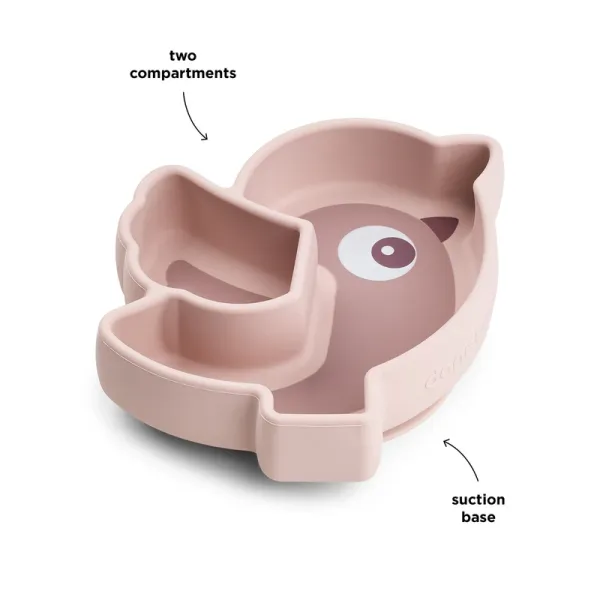 DONE BY DEER Silicone Stick&Stay Snack Plate Birdee - Powder