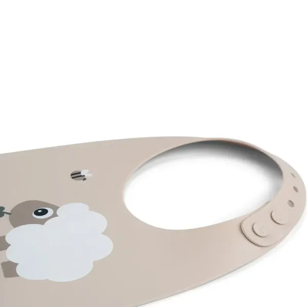 DONE BY DEER Silicone Bib Sheepy - Sand