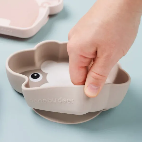 DONE BY DEER Silicone Stick&Stay Bowl Sheepy - Sand