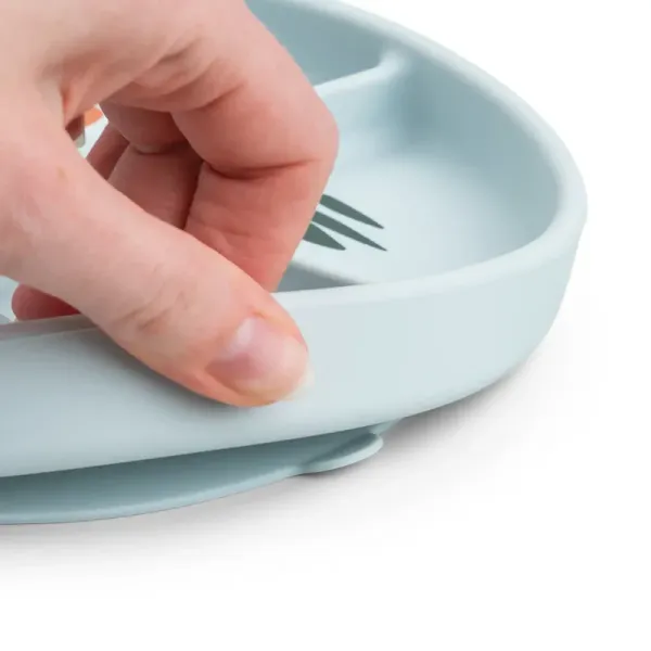 DONE BY DEER Stick&Stay Compartment Plate Playground - Blue