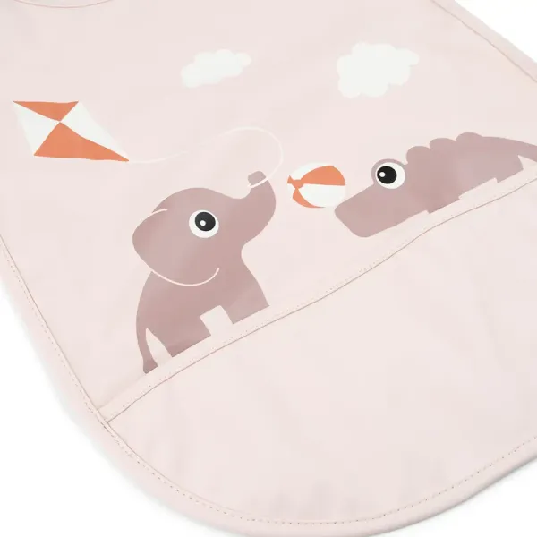 DONE BY DEER Bib with Velcro Playground - Powder