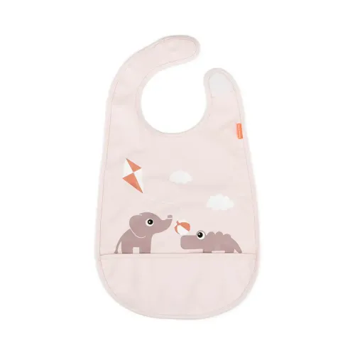 DONE BY DEER Bib with Velcro Playground - Powder