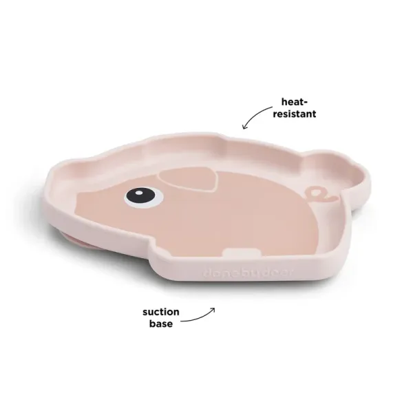 DONE BY DEER Silicone Stick&Stay Plate Pigee - Powder