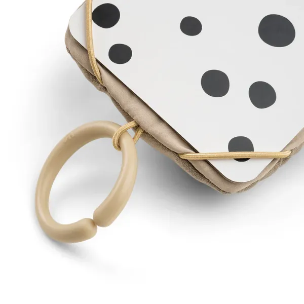 DONE BY DEER Baby contrast card holder Deer friends - Sand