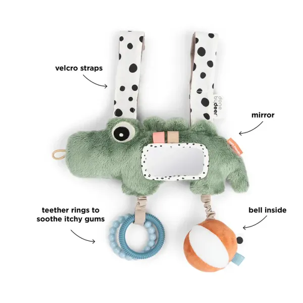 DONE BY DEER Hanging Activity Toy Croco - Green