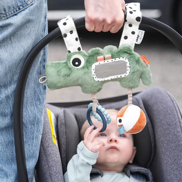 DONE BY DEER Hanging Activity Toy Croco - Green