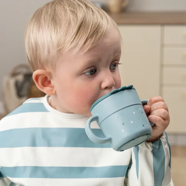 DONE BY DEER Foodie Spout cup Happy Dots - Blue