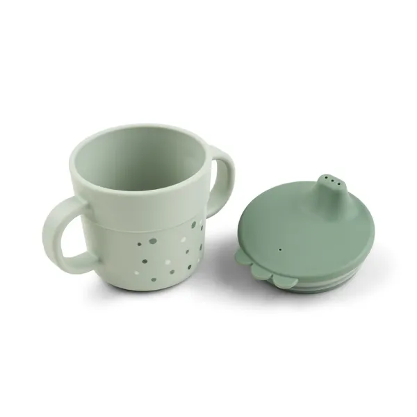 DONE BY DEER Foodie Spout cup Happy Dots - Green