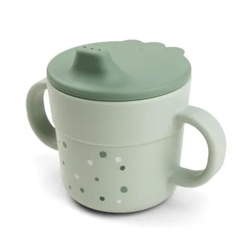 DONE BY DEER Foodie Spout cup Happy Dots - Green
