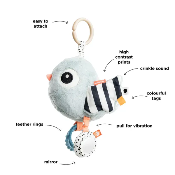 DONE BY DEER Activity Sensory Toy Birdee - Blue