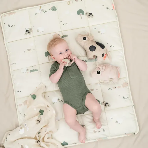 DONE BY DEER Play Mat Tiny Farm - Sand