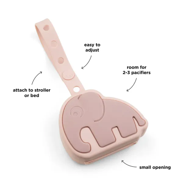 DONE BY DEER Silicone Pacifier Pouch Elphee - Powder