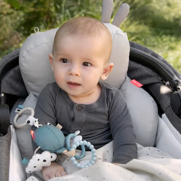 DONE BY DEER To go Activity Mirror Happy Clouds - Blue