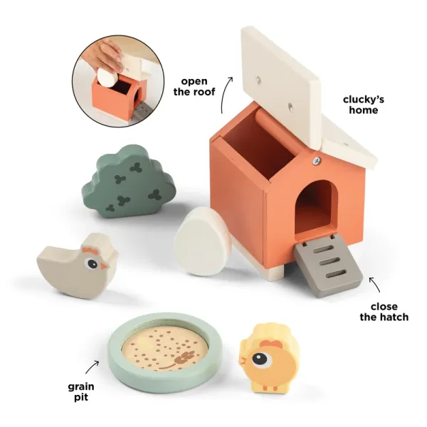 DONE BY DEER Play set Tiny Farm Clucky - mix colour