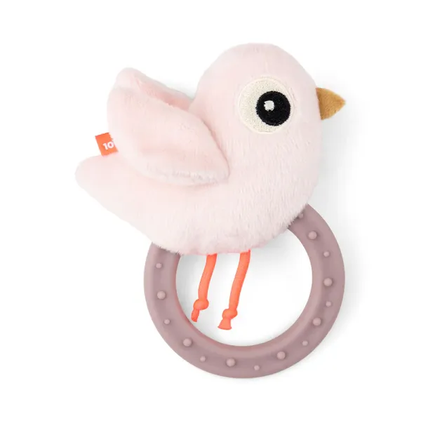 DONE BY DEER Sensory Rattle with Teether Birdee - Powder