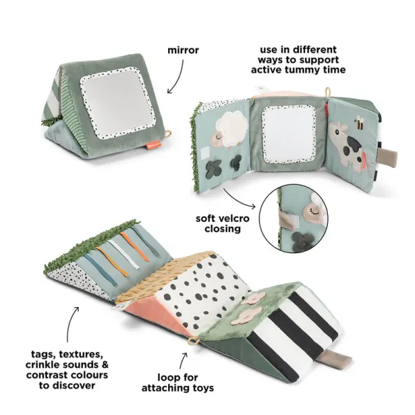 DONE BY DEER Fold-out Sensory Mirror Tiny Farm - mix colour