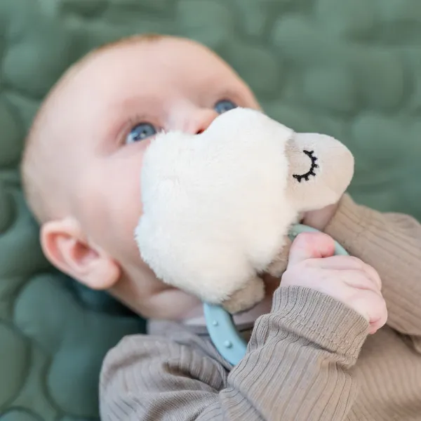 DONE BY DEER Sensory Rattle with Teether Sheepy - Blue