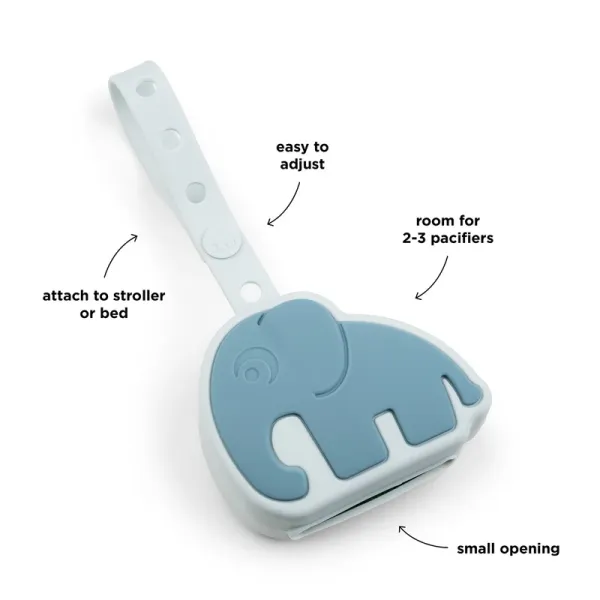 DONE BY DEER Silicone Pacifier Pouch Elphee - Blue