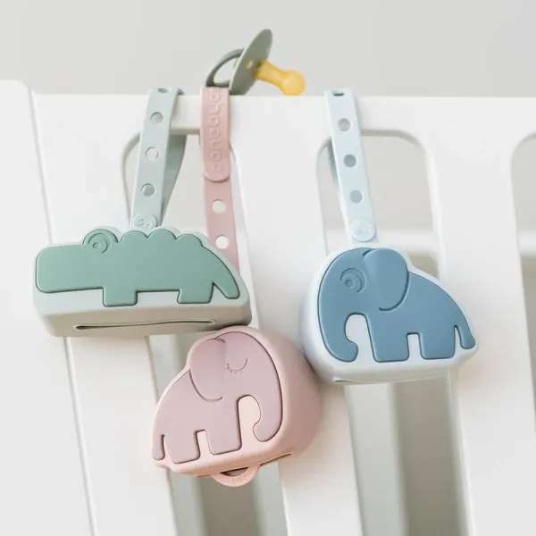 DONE BY DEER Silicone Pacifier Pouch Elphee - Blue