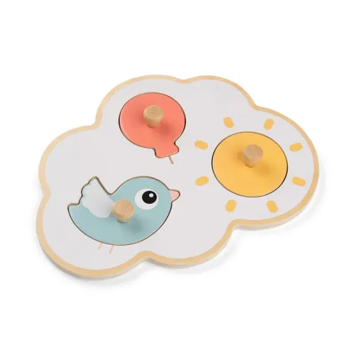 DONE BY DEER First Peg Puzzle Happy Clouds - mix colour