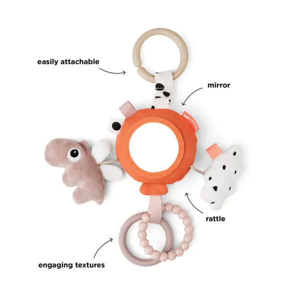 DONE BY DEER To go Activity Mirror Happy Clouds - Papaya