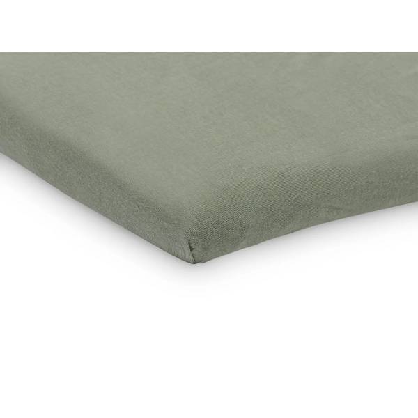 JOLLEIN Fitted Sheet for Playpen Jersey 75x95 - Ash Green