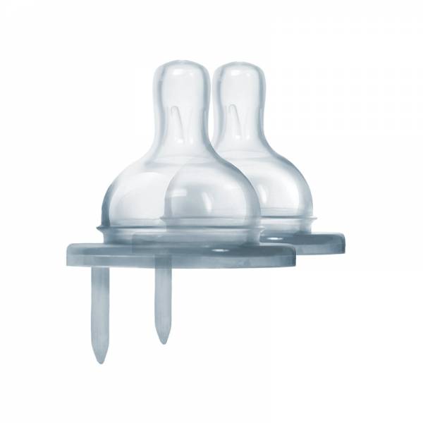 PURA Nipple set Medium Flow Sil Natural